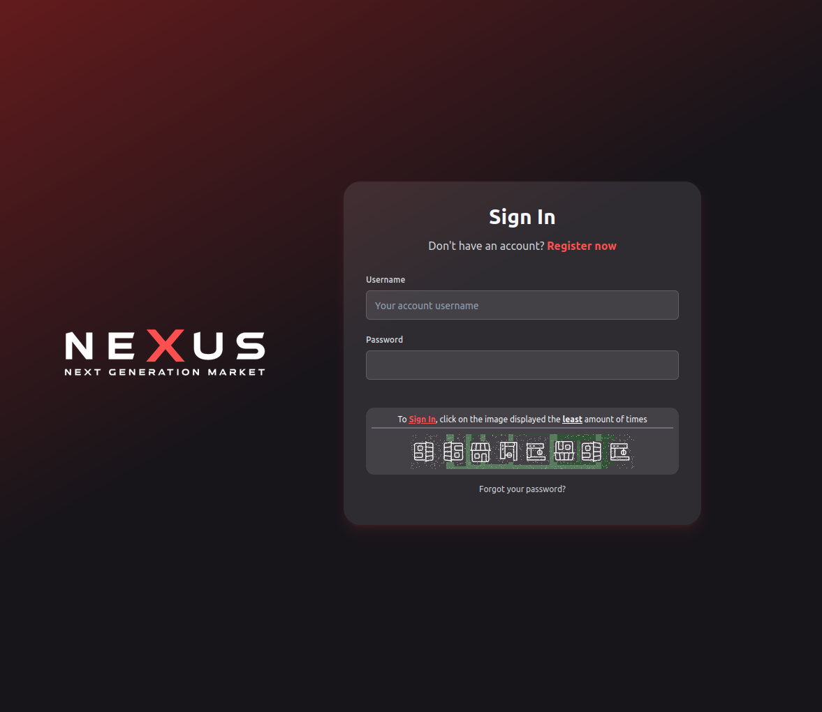 Secure login interface with two-factor authentication